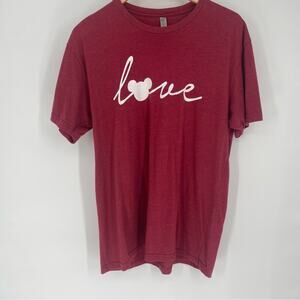 Disney Mickey Love Graphic T-Shirt Vacation Coastal Summer Disney World L